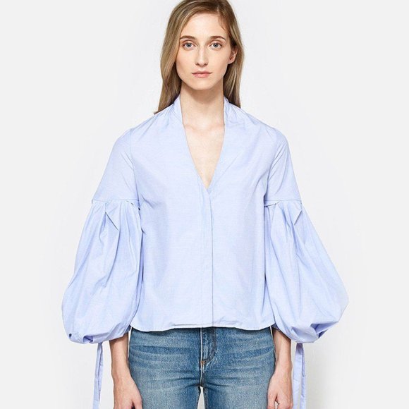 Stelen/Need Supply Co.Tie Bishop Sleeve Top - Picture 1 of 5
